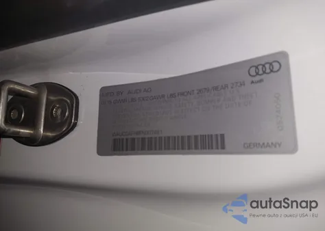 2015 Audi S5 Premium Plus from USA, damaged, VIN WAUCGAFH8FN007461